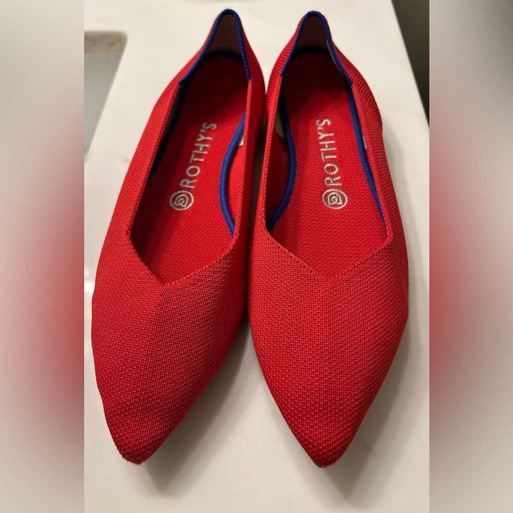 Rothy's Pointed Bold Red Women's Flats